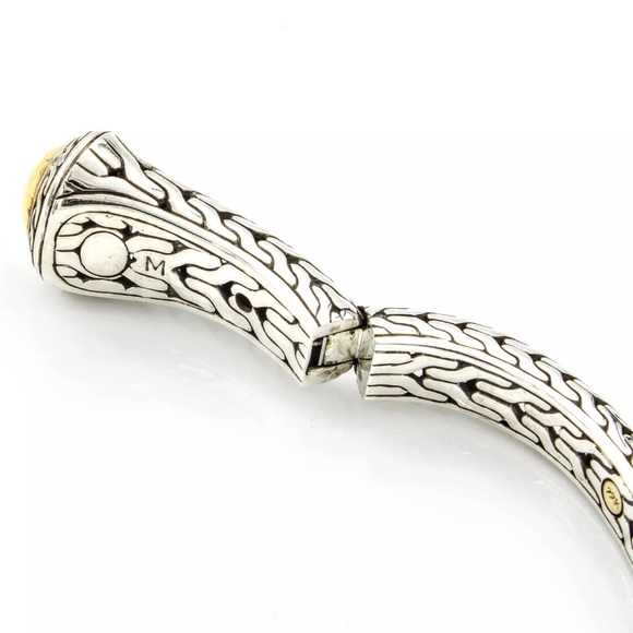 John Hardy Palu Collection Sterling Silver and 22K Kick Cuff Bracelet - Picture 4 of 5